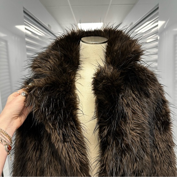 Vintage Newport News faux fur long coat M - Picture 7 of 11